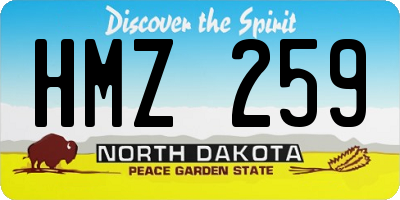 ND license plate HMZ259