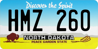 ND license plate HMZ260