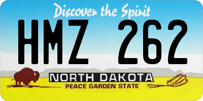 ND license plate HMZ262