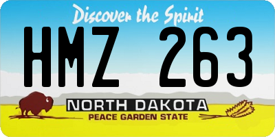 ND license plate HMZ263
