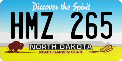 ND license plate HMZ265