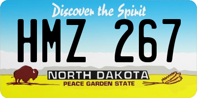 ND license plate HMZ267