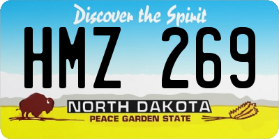 ND license plate HMZ269