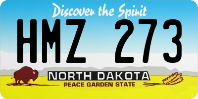 ND license plate HMZ273