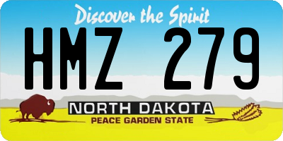 ND license plate HMZ279