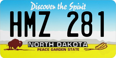 ND license plate HMZ281