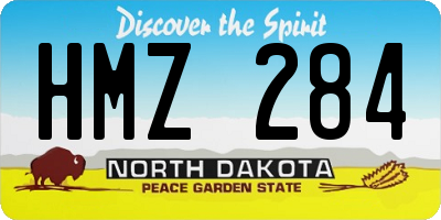 ND license plate HMZ284