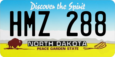 ND license plate HMZ288