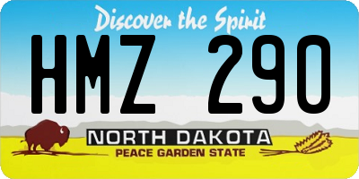 ND license plate HMZ290