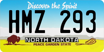 ND license plate HMZ293