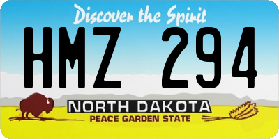 ND license plate HMZ294