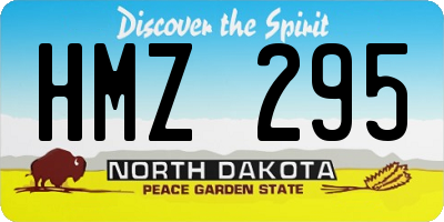 ND license plate HMZ295