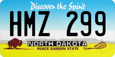 ND license plate HMZ299