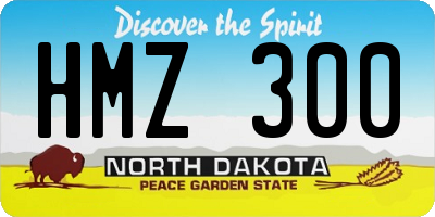 ND license plate HMZ300