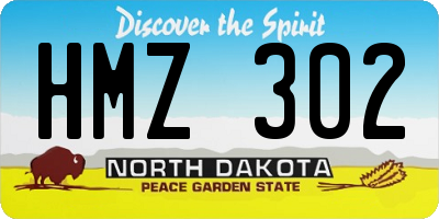 ND license plate HMZ302