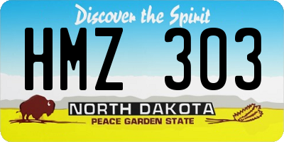 ND license plate HMZ303