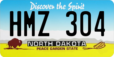 ND license plate HMZ304