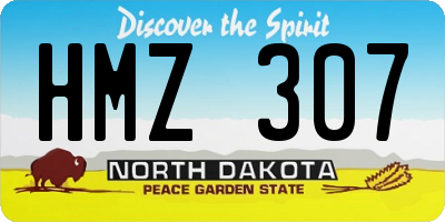 ND license plate HMZ307