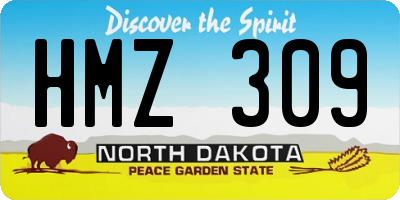 ND license plate HMZ309