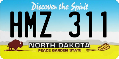 ND license plate HMZ311