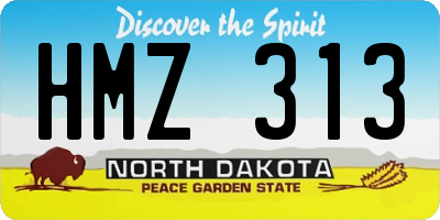 ND license plate HMZ313