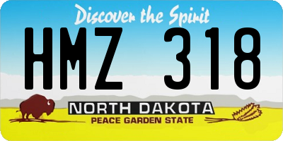 ND license plate HMZ318