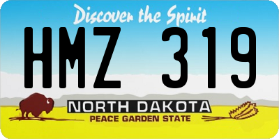 ND license plate HMZ319