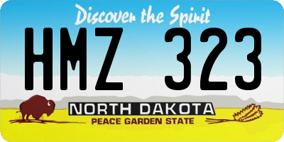 ND license plate HMZ323