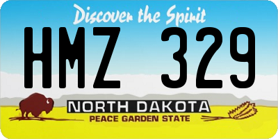 ND license plate HMZ329