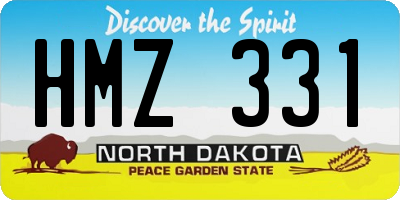 ND license plate HMZ331