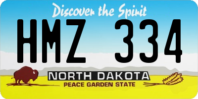 ND license plate HMZ334