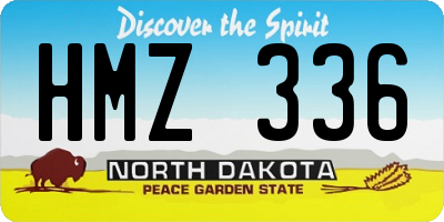 ND license plate HMZ336