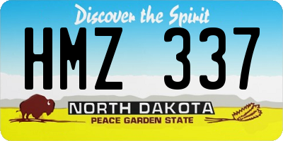 ND license plate HMZ337