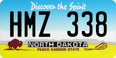 ND license plate HMZ338