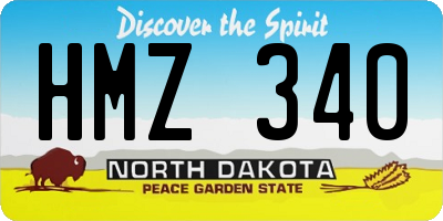 ND license plate HMZ340