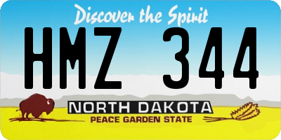 ND license plate HMZ344