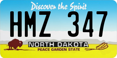 ND license plate HMZ347