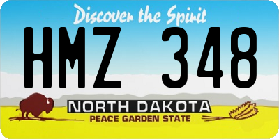 ND license plate HMZ348