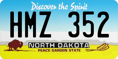 ND license plate HMZ352