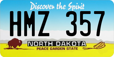 ND license plate HMZ357