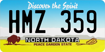 ND license plate HMZ359