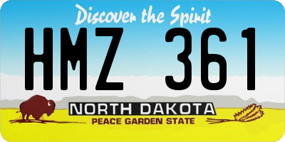 ND license plate HMZ361