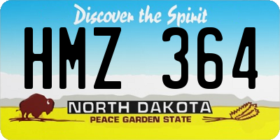 ND license plate HMZ364