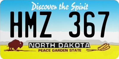 ND license plate HMZ367