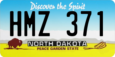 ND license plate HMZ371