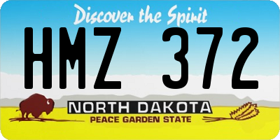 ND license plate HMZ372