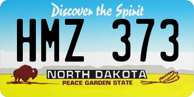 ND license plate HMZ373