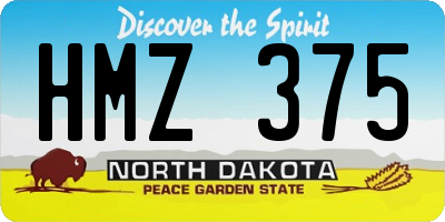 ND license plate HMZ375