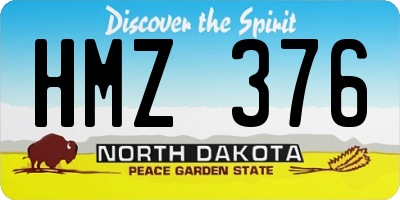 ND license plate HMZ376