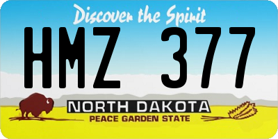 ND license plate HMZ377